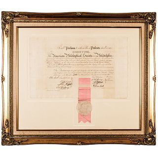 1792 THOMAS JEFFERSON and DAVID RITTENHOUSE Signed Document