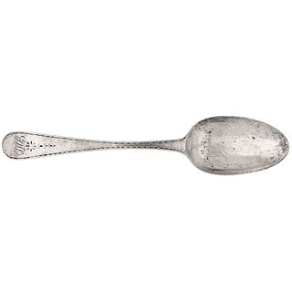 PAUL REVERE, JR Silversmith Handmade + Hallmarked PR 8.25 inch Silver Tablespoon