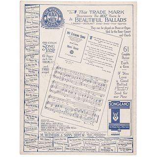 1933 FRANKLIN DELANO ROOSEVELT Sheet Music Signed