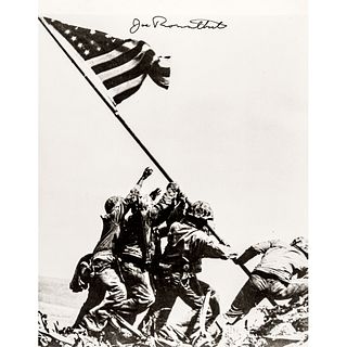 JOE ROSENTHAL Signed Iconic Photo of American Flag Raising Atop Mount Suribachi