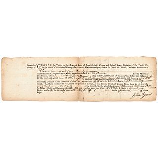 July 1776 Dated Document Signed by JAMES WILSON Declaration of Indepen. Signer!