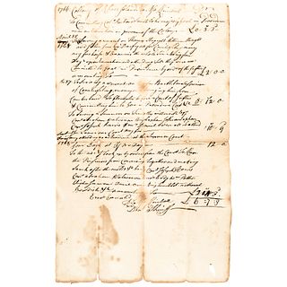 1766-1768 Document of Costs of Dealing with Criminals, Including Counterfeiters