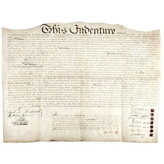 1775 Revolutionary War Philadelphia Deed to G. Washingtons Escort John Lardner 