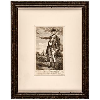 c. 1781 Engraving of George Washington as Capt General of American Forces