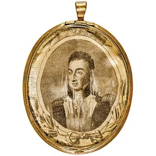 c. 1824 Historic Marquis de Lafayette + his Wife Adrienne, Commemorative Locket