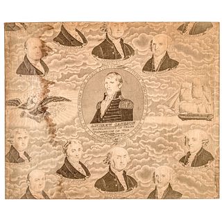 1829 Andrew Jackson + Presidents Historical Printed Cotton Textile, Threads #70