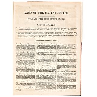 1861-1862 LAWS OF THE UNITED STATES. Public ACTS of the Thirty-Seventh Congress