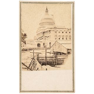 Capitol Building Washington, DC Photo In Lincoln Assassination Mourning Bunting