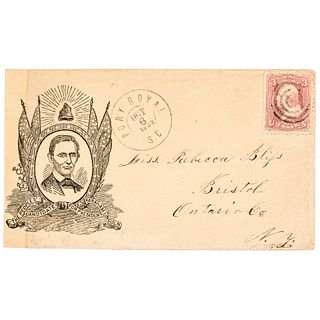 1860 Abraham Lincoln The Peoples Candidate Campaign Cover From Port Royal, SC.!