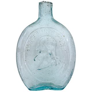 c. 1840-1850, Glass Bottle with portraits of Washington and Gen. Zachary Taylor