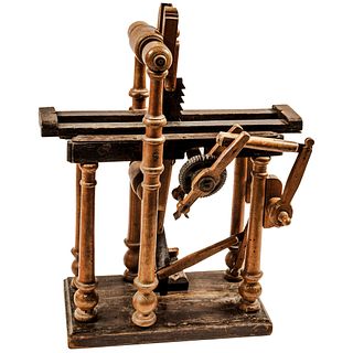 c. 1850 Custom Built Handmade Patent Model Design for a Mechanized Sawmill