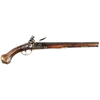 c. 1690-1710 Rare French Flintlock Holster Pistol by HENRI LIEBAU, A. SUDAN