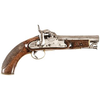 c. 1848, Spanish Military Percussion Pistol, with Lock Dated 1848