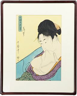 After Kitagawa Utamaro, Japanese Woodcut Print