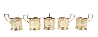 Antique Silver Plated Overlay Cups