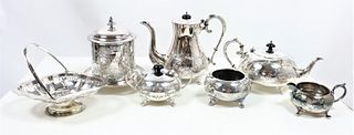 7 Pc. Sheffield  Silver Plate Tea & Coffee Set