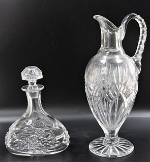 Crystal Decanter & Crystal Pitcher