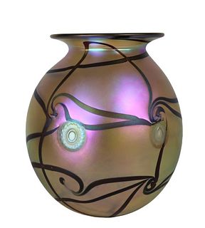 Robert Eickholt (20th C) Art Glass Vase