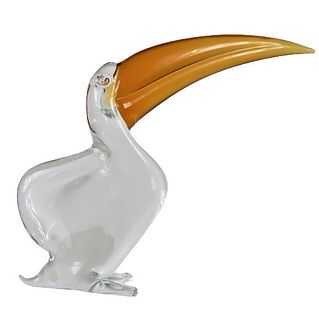 Heavy Glass Toucan Figure