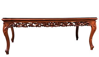 Early Carved Wooden Coffee Table