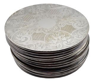 (15) Silver Plated Hot Plate Trivet
