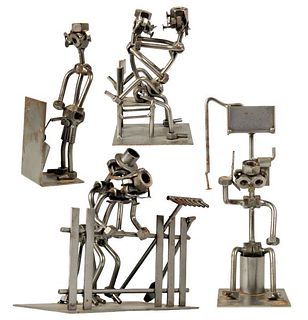 (5) Erotic Industrial Metal Sculptures