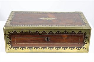 Antique Inaly Gilt Trim Jewelry Box