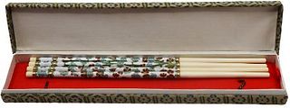 (2) Pairs of Cloisonne Chopsticks