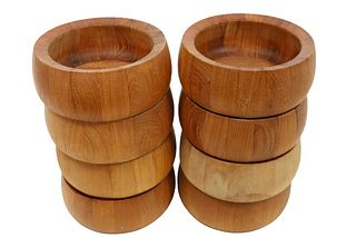 Set of (8) Dansk Wooden Bowls