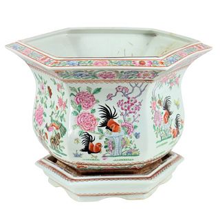 Chinese Painted Porcelain Planter