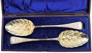 (2)  Antique Victorian Silver Plated Spoons