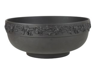 Wedgwood Black Bowl with Embossed Rim