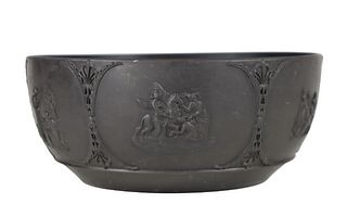 Wedgwood Black Jasper Bowl with Classical Relief