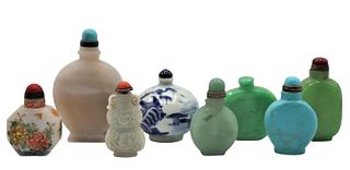 Collection of 8 Chinese Snuff bottles