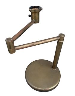 Swing Arm Table Lamp in Brass By Walter Von Nessen