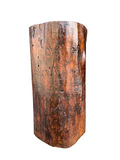 Large Antique Wooden Vase 30.5 Inches High