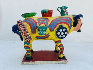 Colorful Alebrije in Terracota Clay, Hand Painted