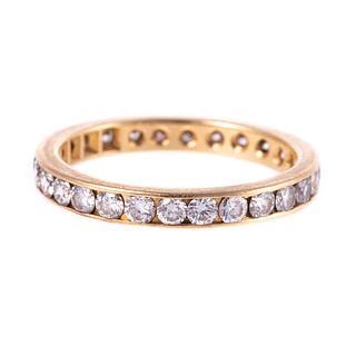 A Diamond Eternity Band in 14K Yellow Gold