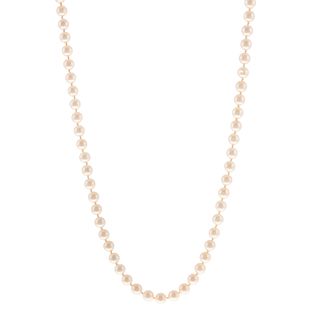 A Strand of Cultured Pearls with 14K Clasp