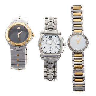 A Collection of Movado & Charriol Wrist Watches