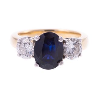 An Unheated 2.30 ct Burma Sapphire & Diamond Ring