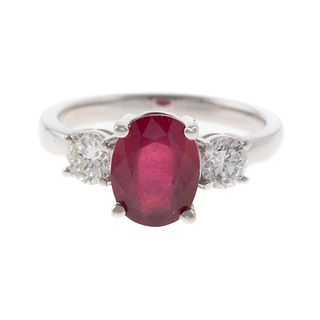 A 2.62 ct Ruby & Diamond Ring in 14K