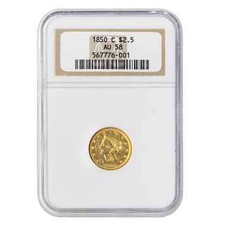 1850-C Liberty Gold $2.5 NGC AU58