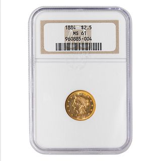 1884 Liberty Gold $2.5 NGC MS61
