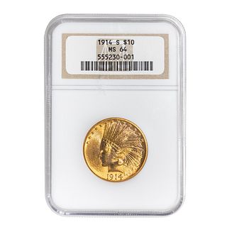 1914-S Indian Gold $10 MS64