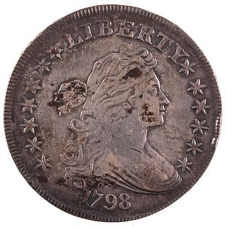 1798 Bust Dollar Lg. Eagle Pointed 9 Close Date XF