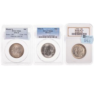 Three Mint State Commemorative Halves