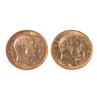 A Pair of 1905 Sovereigns from Perth & Melbourne