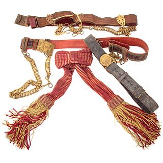 Assorted Military Belts & a Sash