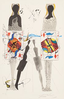 Salvador Dali Alice in Wonderland Lithograph Signed